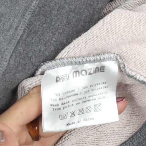 Mazine Boys Grey Pullover Hoodie 15-16 Yrs Regular Fit Cotton Blend