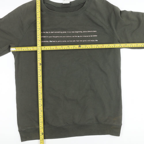 Decathlon Women's Green Pullover Sweatshirt Size M Crew Neck Casual
