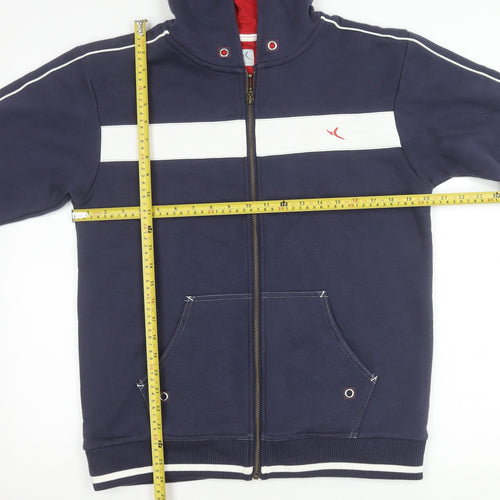Decathlon Men’s Blue Hooded Full Zip Jacket Size M Cotton Blend