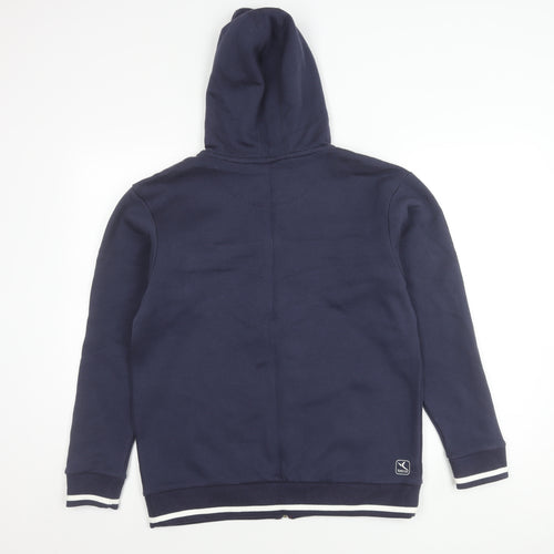 Decathlon Men’s Blue Hooded Full Zip Jacket Size M Cotton Blend