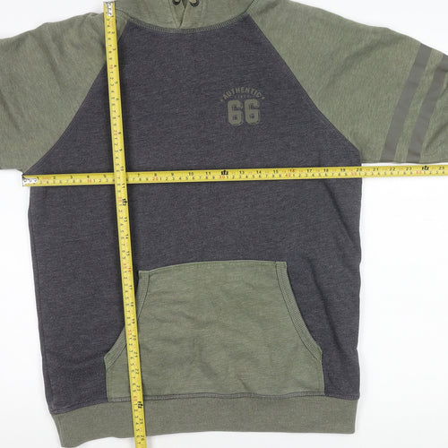 Vans Men’s Green Grey Pullover Hoodie Small Authentic 66 Logo