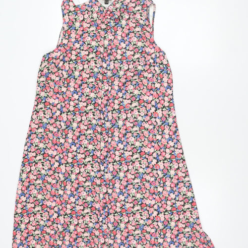 Lipsy Women’s Multicoloured Floral Shift Dress UK 12 Sleeveless