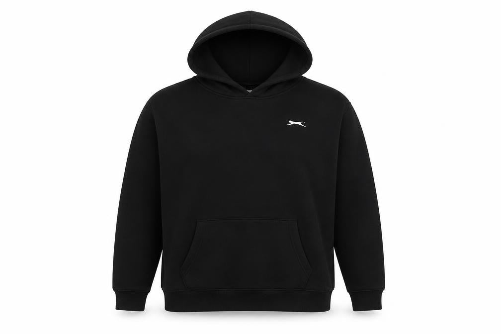 Slazenger Women Black Hoodie Size 10 Pullover Logo Sportswear