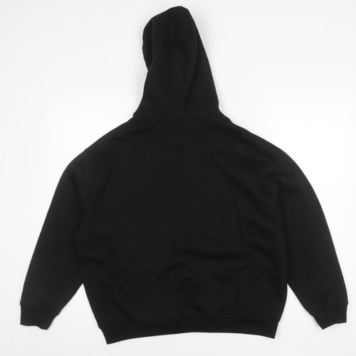 Slazenger Women Black Hoodie Size 10 Pullover Logo Sportswear