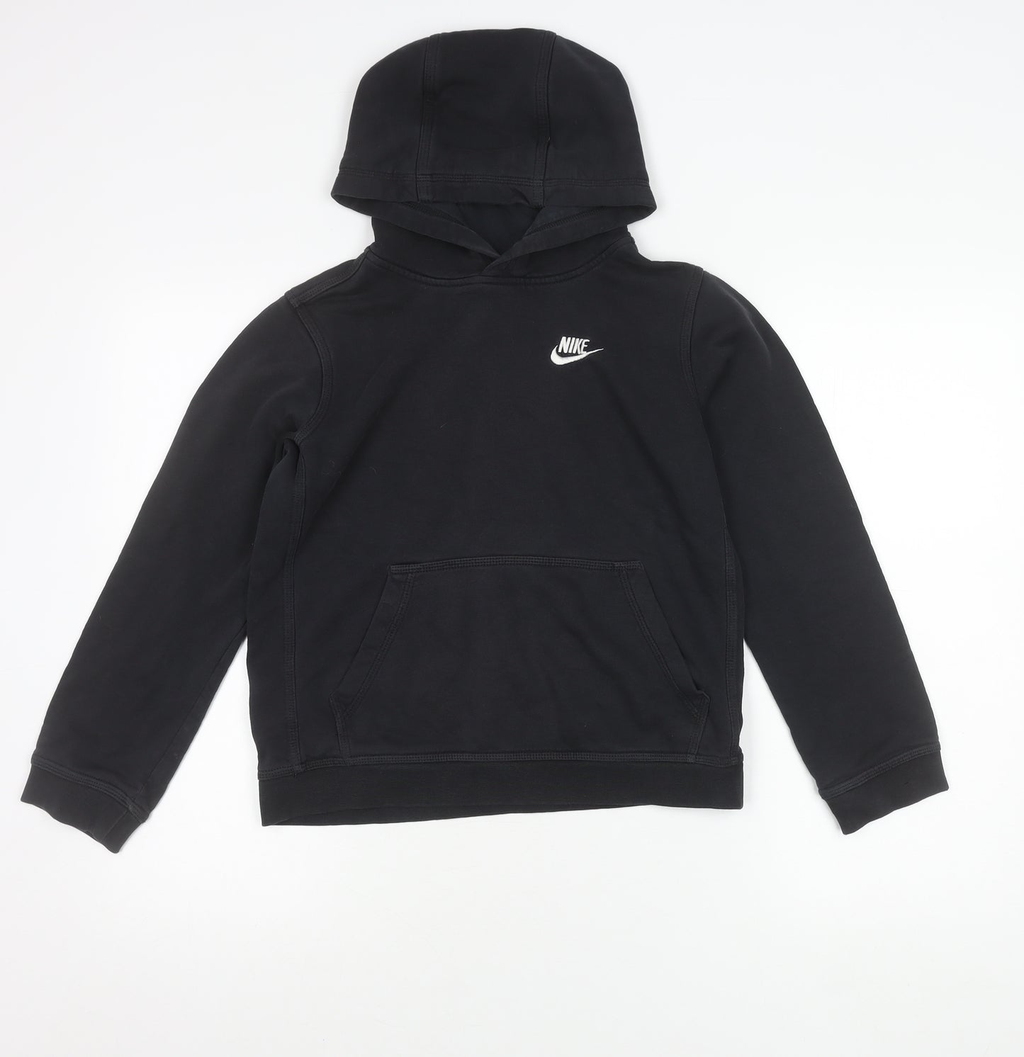 Nike Boys Black Pullover Hoodie Size 13 Years Sports Logo Sweatshirt