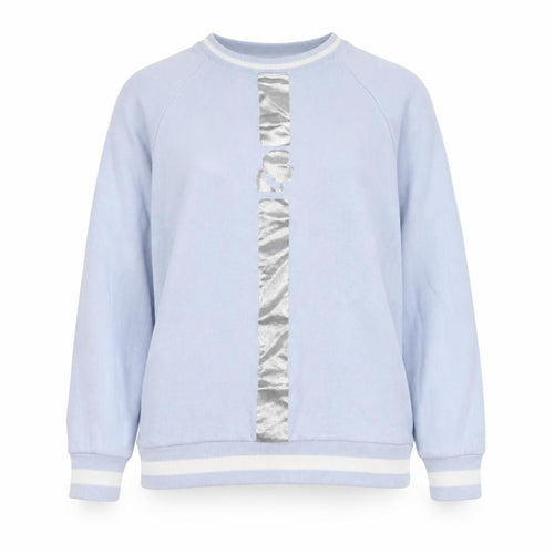 Karl Lagerfeld Womens Blue Small Sweatshirt Crew Neck Logo Cotton