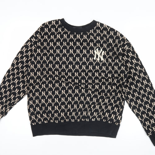 MLB Men’s Black Logo Sweatshirt S Crew Neck Pullover