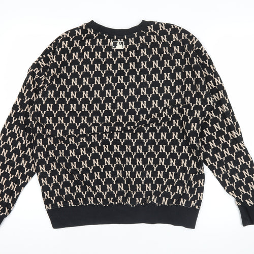 MLB Men’s Black Logo Sweatshirt S Crew Neck Pullover