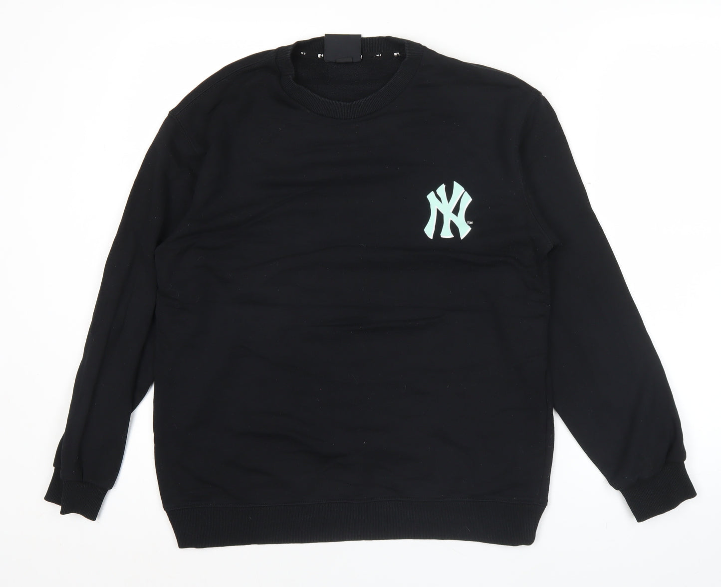 MLB Men’s Black Sweatshirt S Graphic Logo Pullover Crew Neck
