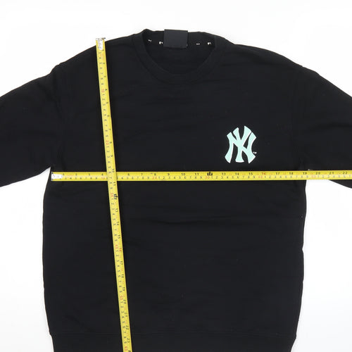 MLB Men’s Black Sweatshirt S Graphic Logo Pullover Crew Neck