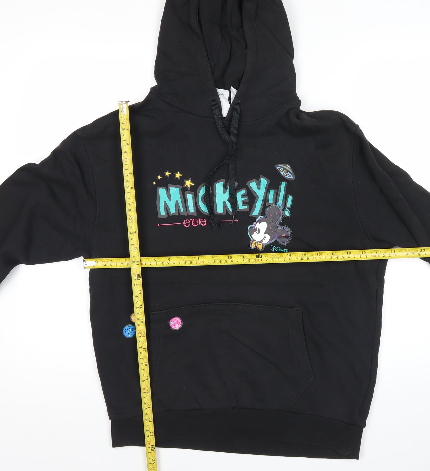 Adidas Disney Mens Black Hoodie M Mickey Mouse Graphic Pullover