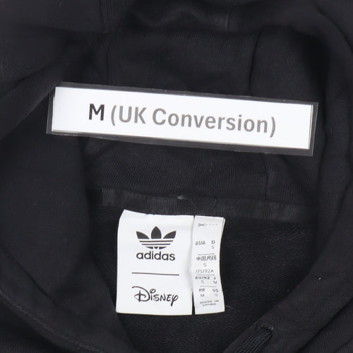 Adidas Disney Mens Black Hoodie M Mickey Mouse Graphic Pullover