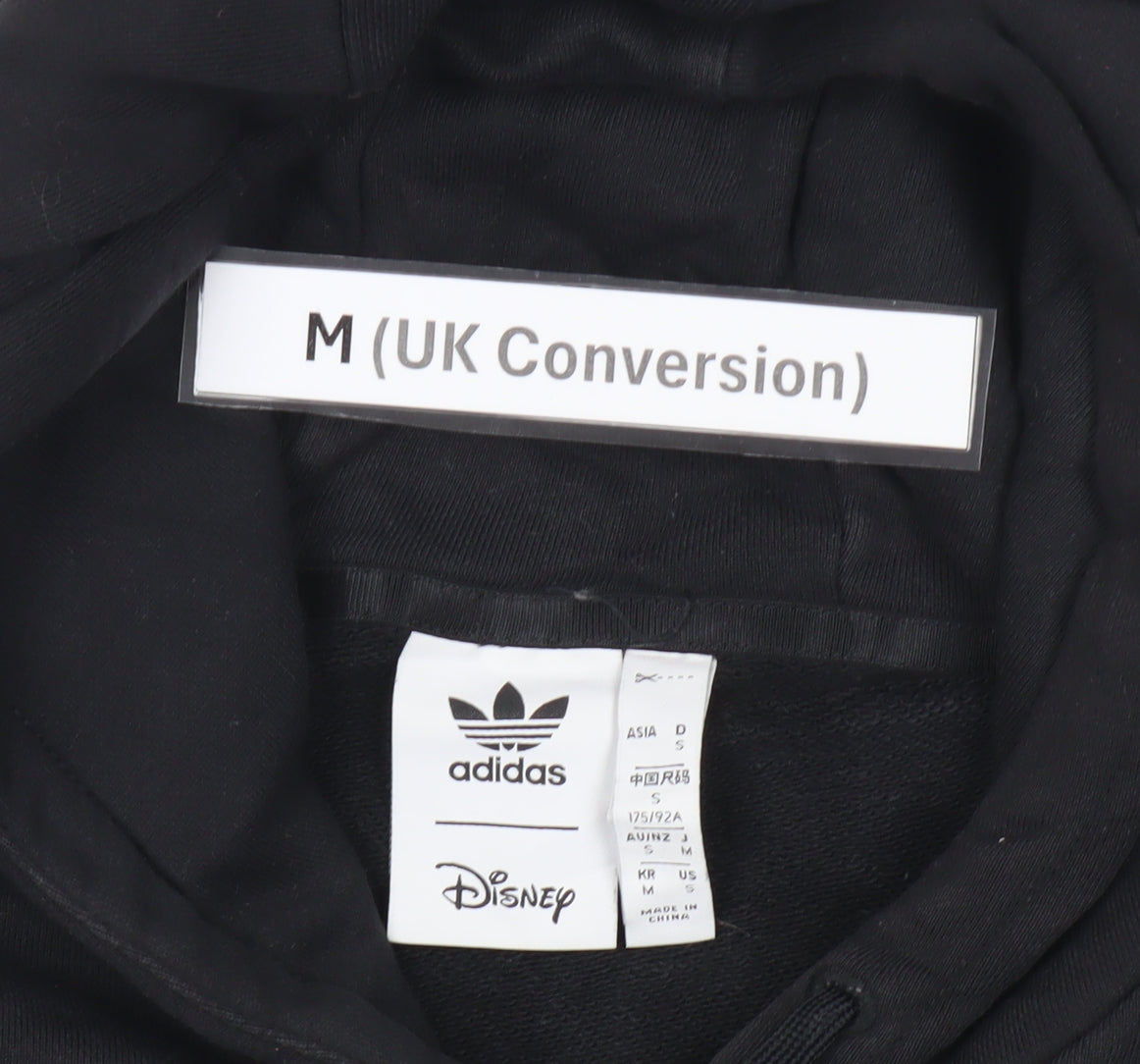 Adidas Disney Mens Black Hoodie M Mickey Mouse Graphic Pullover