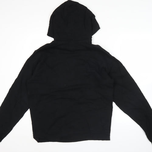 Champion Mens Black Pullover Hoodie Large Vintage Fleece Logo
