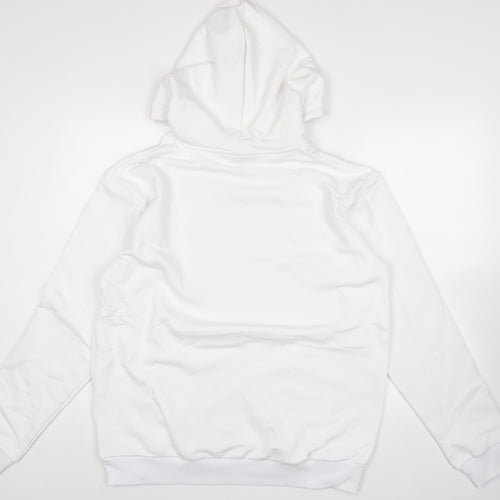 Supreme Mens White Pullover Hoodie Logo Graphic Size L