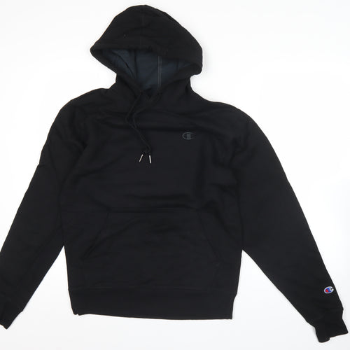 Champion Men's Black Pullover Hoodie Size S Logo Fleece
