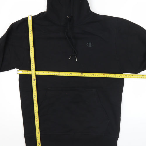 Champion Men's Black Pullover Hoodie Size S Logo Fleece