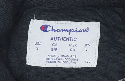 Champion Men's Black Pullover Hoodie Size S Logo Fleece