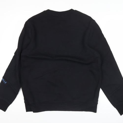 FILA Mens Black Sweatshirt L Regular Fit Crew Neck Pullover