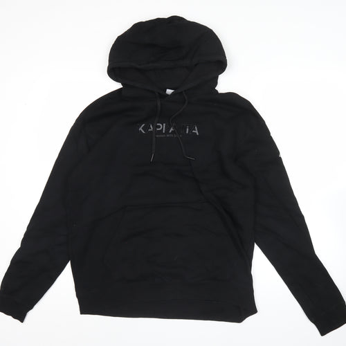 Kappa Men’s Black Pullover Hoodie L Regular Fit Logo Graphic