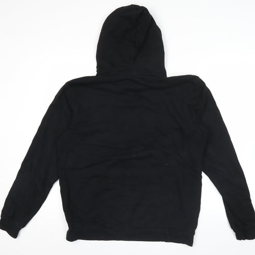 Puma Mens Black Pullover Hoodie L Regular Fit Sports Logo