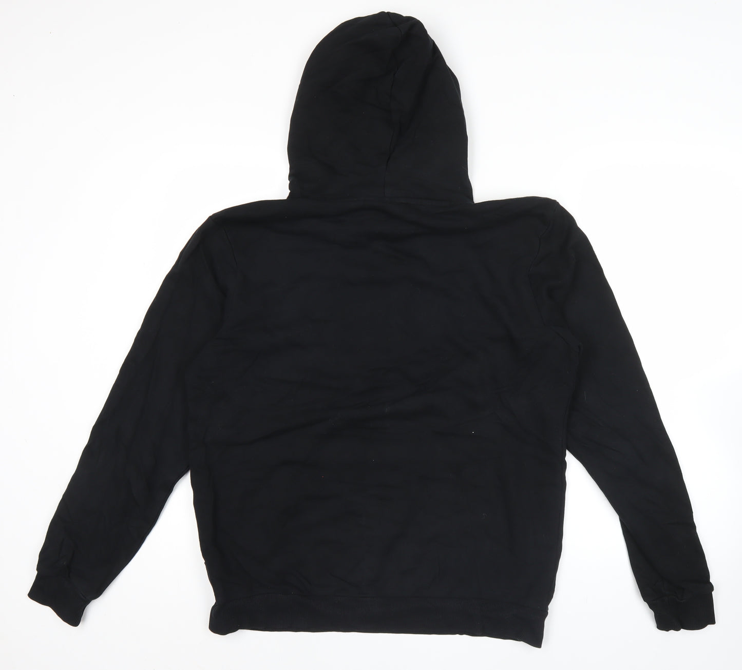 Puma Mens Black Pullover Hoodie L Regular Fit Sports Logo