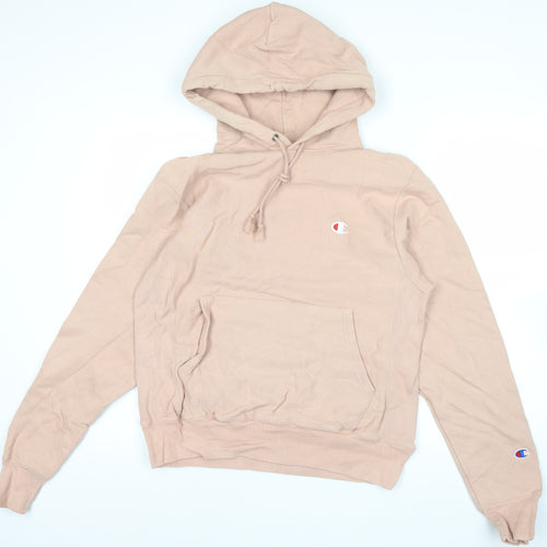 Champion Men’s Beige Pullover Hoodie Small Logo Regular Fit