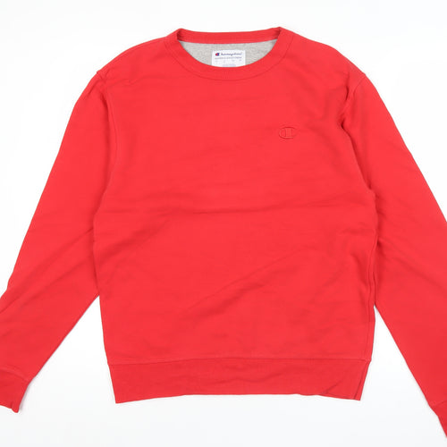 Champion Men’s Red Small Regular Crew Neck Pullover Sweatshirt