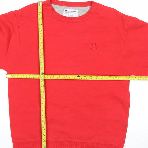 Champion Men’s Red Small Regular Crew Neck Pullover Sweatshirt