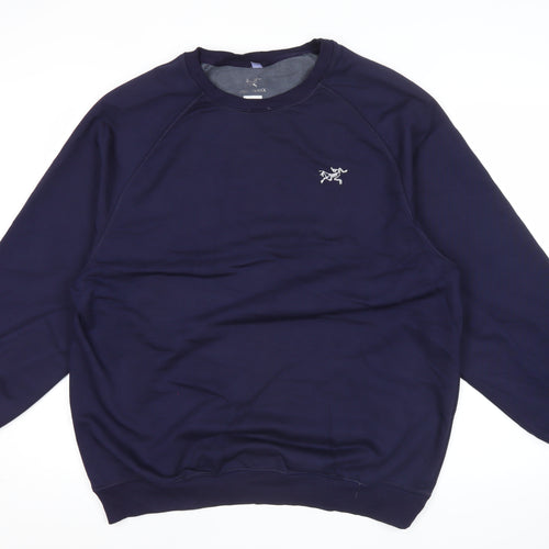 Arc'teryx Mens Blue L Sweatshirt Pullover Crew Neck Logo Outdoor