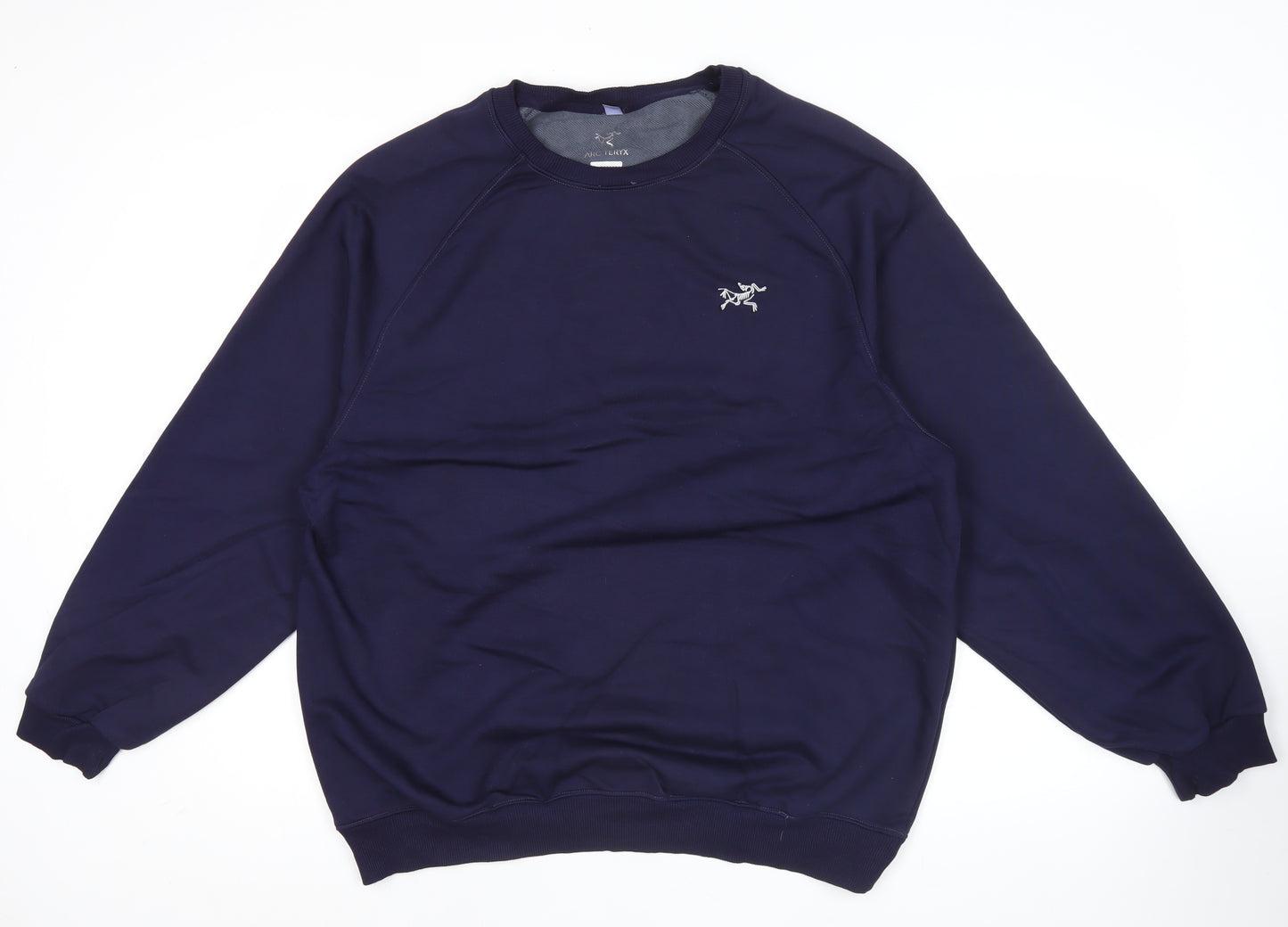 Arc'teryx Mens Blue L Sweatshirt Pullover Crew Neck Logo Outdoor