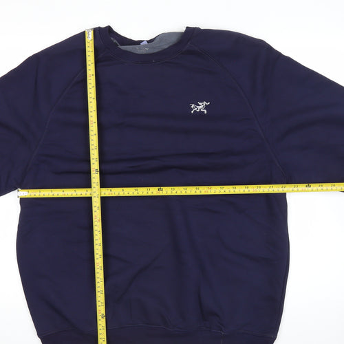 Arc'teryx Mens Blue L Sweatshirt Pullover Crew Neck Logo Outdoor