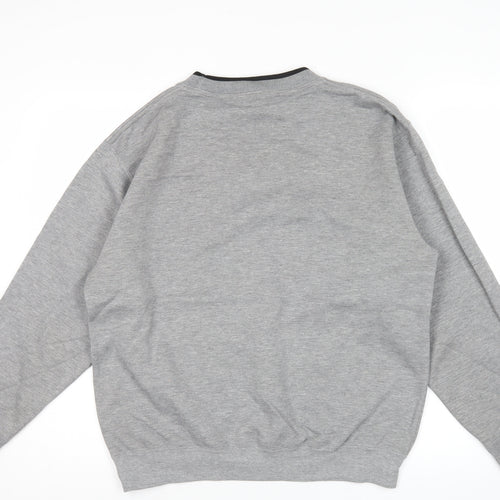 Nike Men’s Grey Logo Sweatshirt L Pullover Crew Neck Vintage