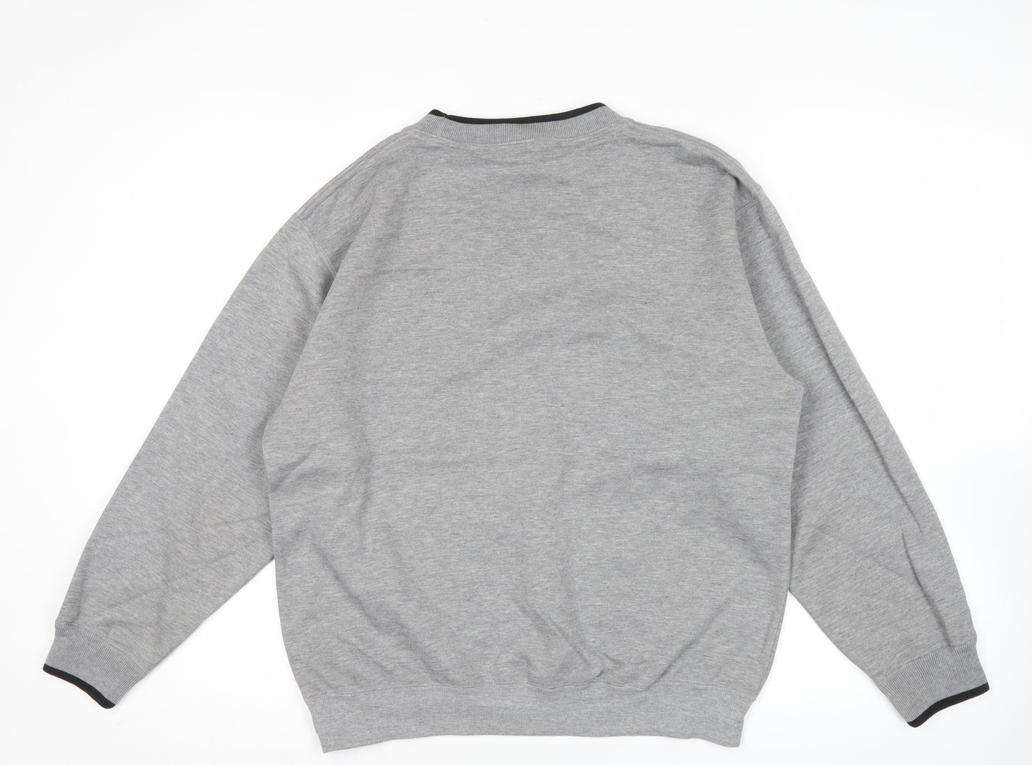 Nike Men’s Grey Logo Sweatshirt L Pullover Crew Neck Vintage
