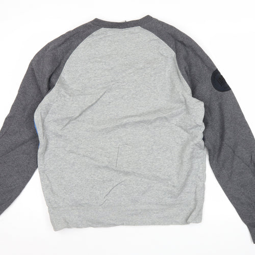 Nike Mens Grey Blue Green Sweatshirt L Crew Neck Pullover