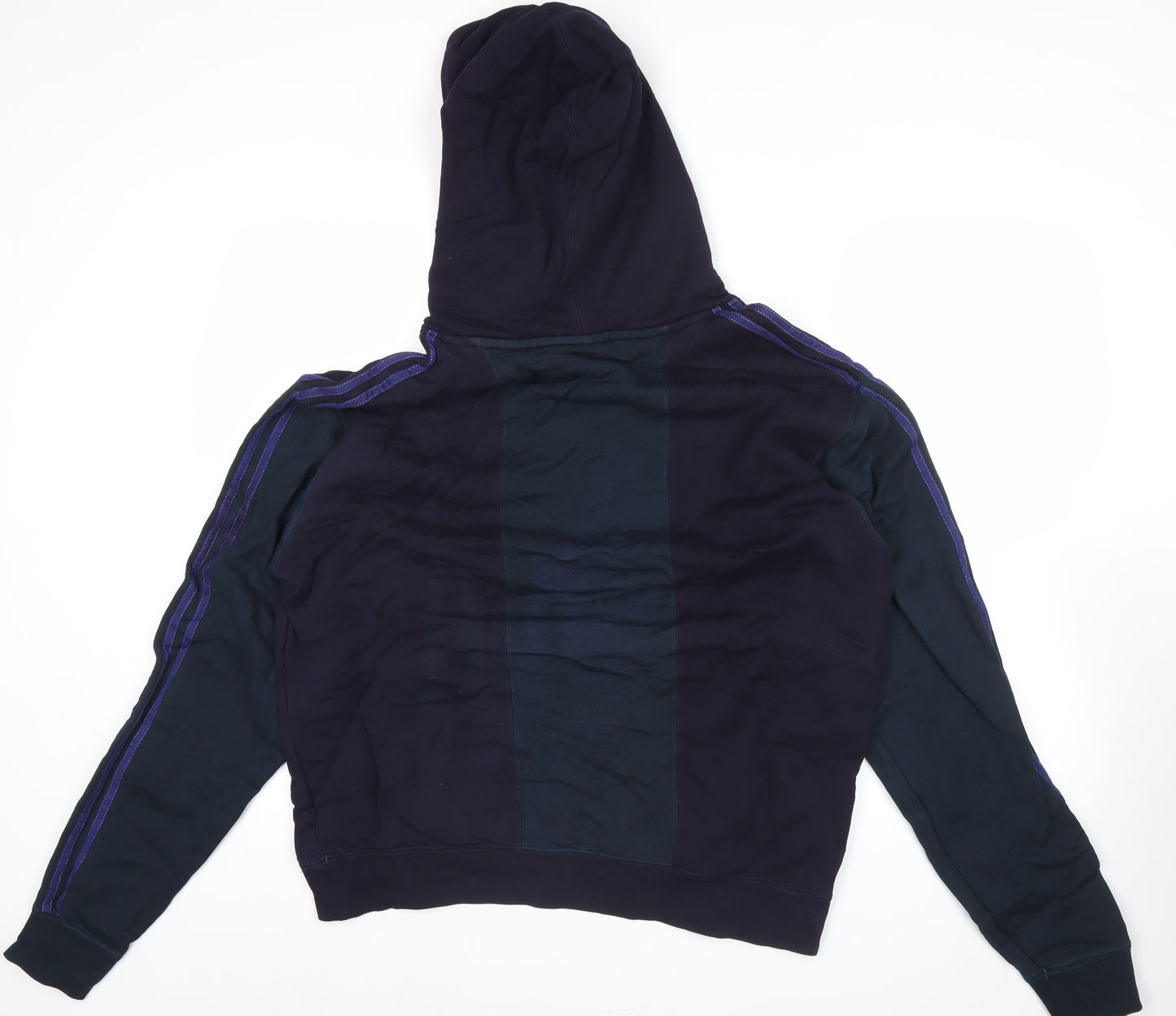 Adidas Mens Blue L Pullover Hoodie Retro Sports Logo Cotton