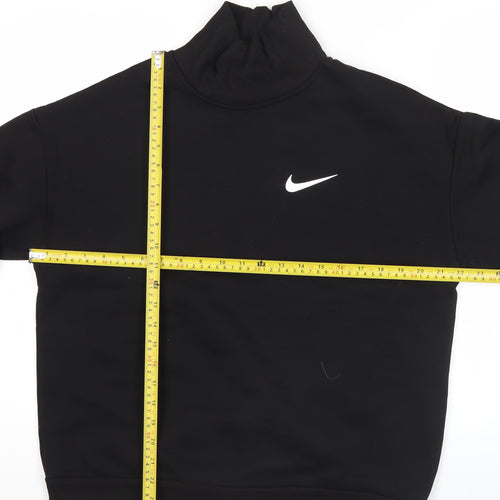 Nike Mens Black M High Neck Graphic Logo Sweatshirt