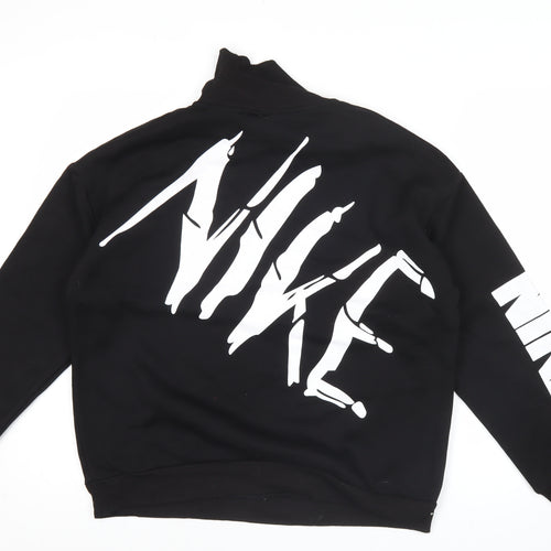 Nike Mens Black M High Neck Graphic Logo Sweatshirt