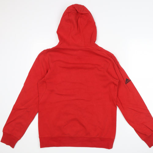 Adidas Men’s Red Pullover Hoodie Size M Graphic Print Chicago Sports
