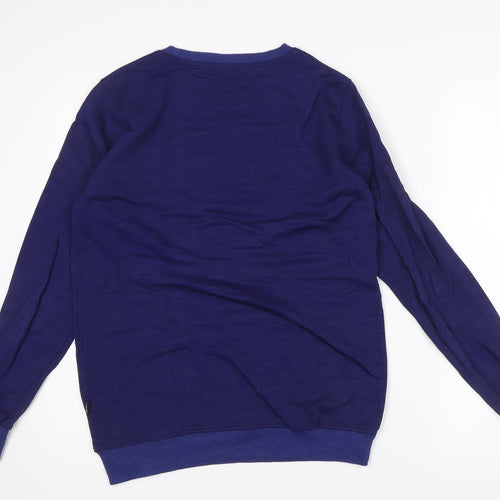 Nike Mens Blue L Pullover Sweatshirt Crew Neck Logo Graphic Print