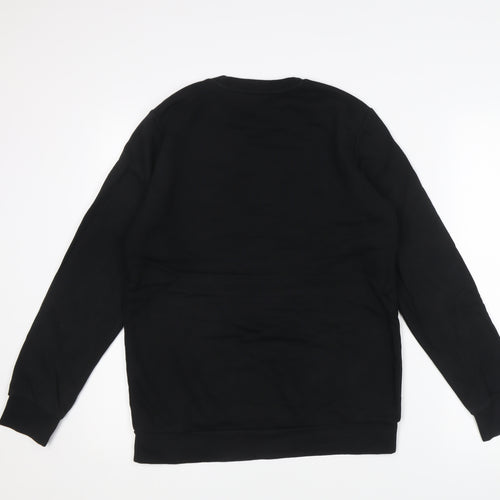 Adidas Mens Black XS Pullover Crew Neck Logo Sweatshirt