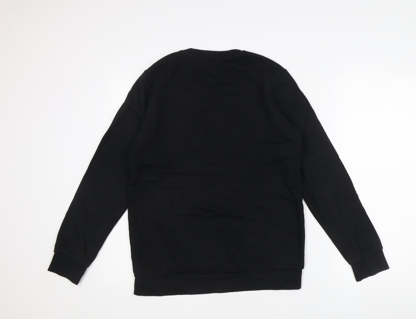 Adidas Mens Black XS Pullover Crew Neck Logo Sweatshirt