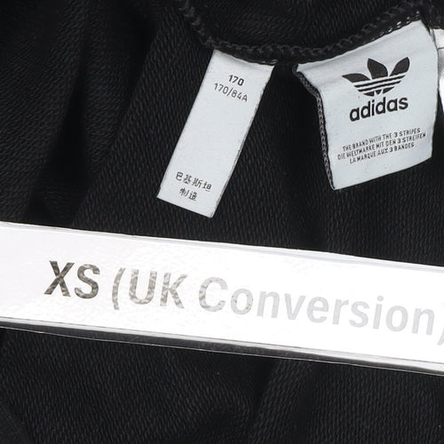 Adidas Mens Black XS Pullover Crew Neck Logo Sweatshirt