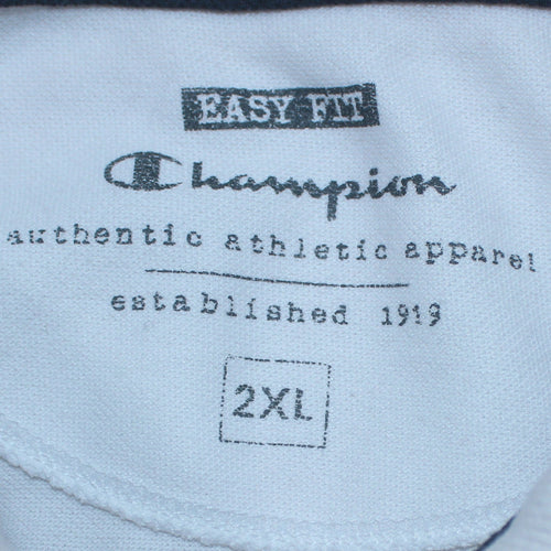 Champion Men's White 2XL Polo Shirt Regular Fit Short Sleeve
