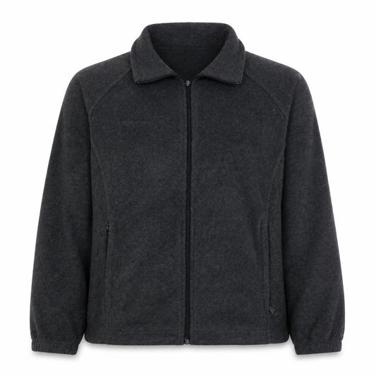 Front view of Columbia Women's Black Fleece Jacket, size M, Full Zip Outdoor