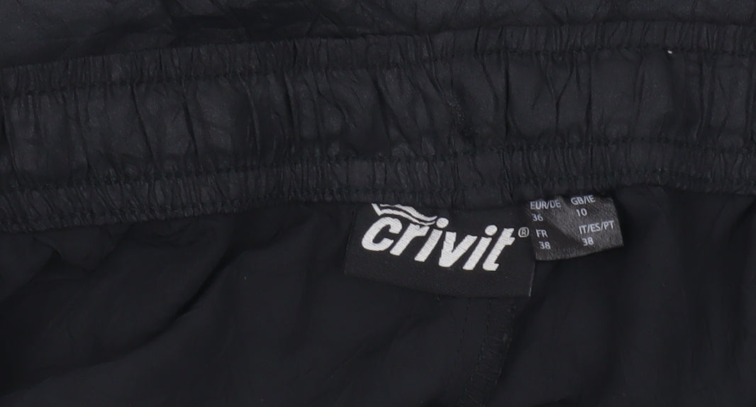 Crivit Womens Black Size 12 Athletic Running Shorts Lightweight