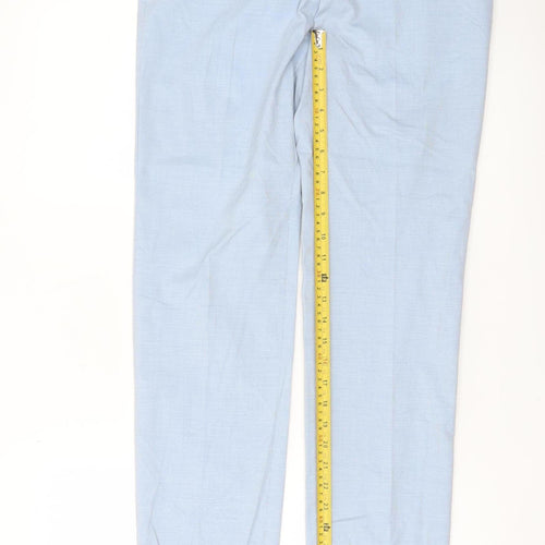 Marks and Spencer Men's Blue Slim Fit Dress Pants 30W 33L