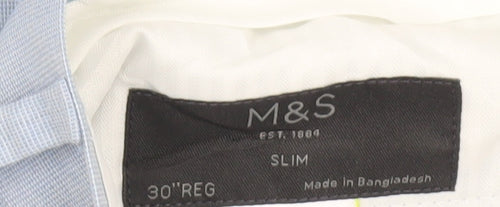 Marks and Spencer Men’s Blue Slim Fit Dress Pants 30W 30L