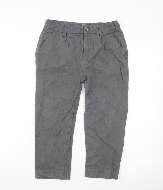 John Lewis Boys Grey Chino Trousers Age 15Y Regular Fit Casual School