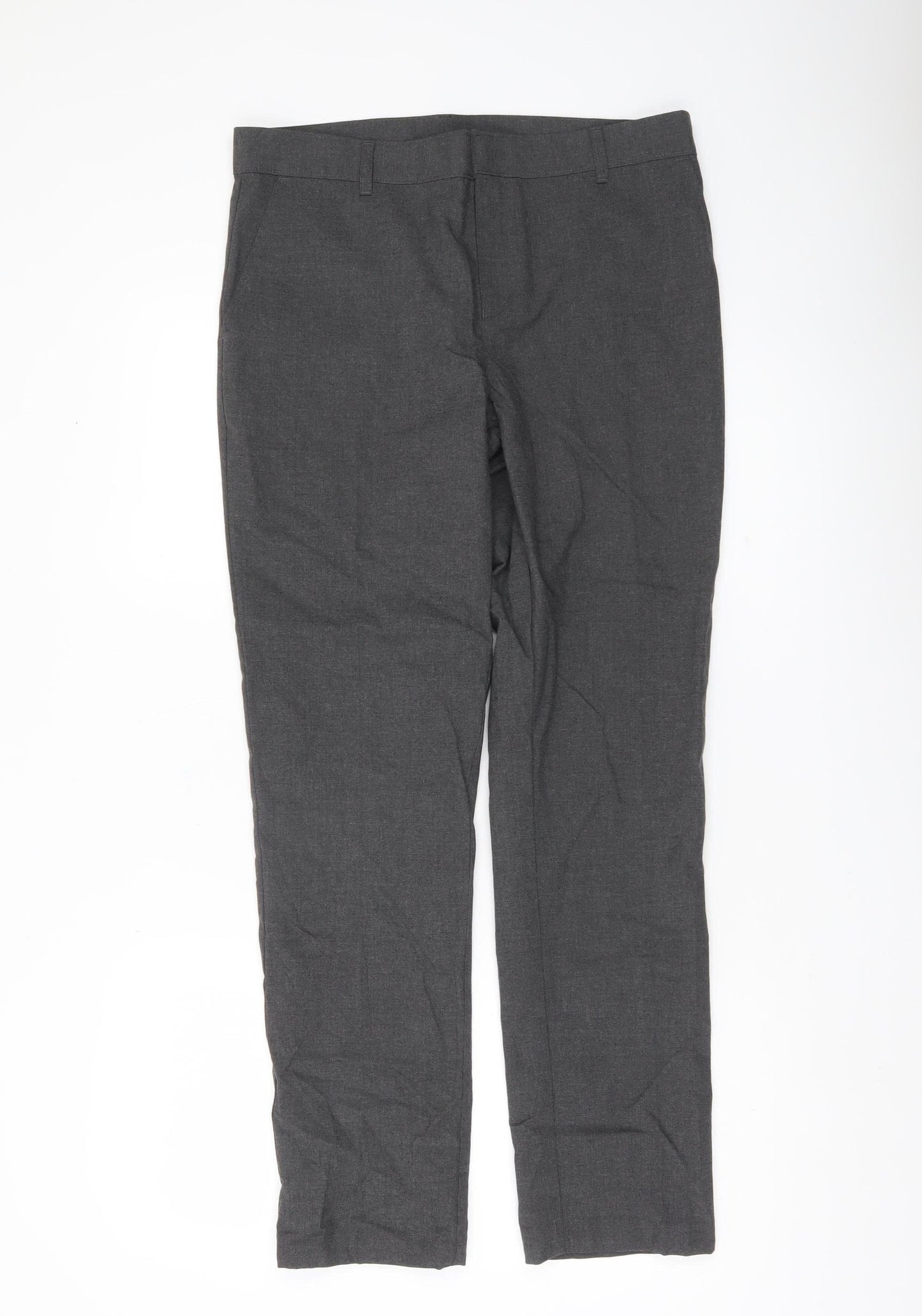 Marks and Spencer Boys Grey 16 Years Regular Fit Dress School Trousers
